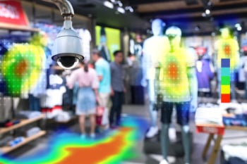 representação de heatmap em lojas de roupas
