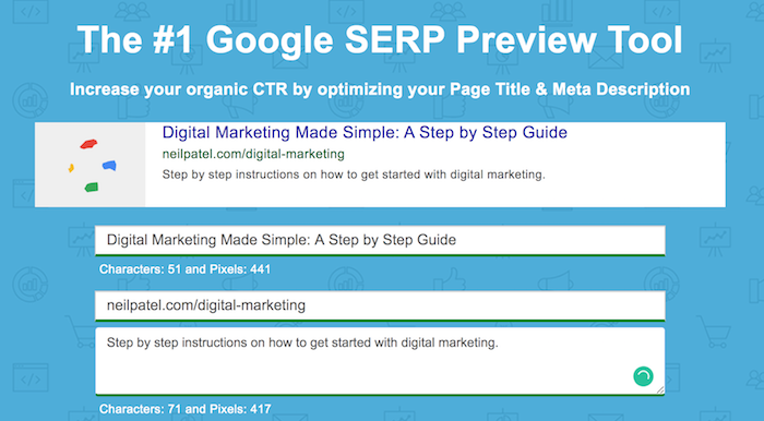 google SERP preview tool free SEO tool