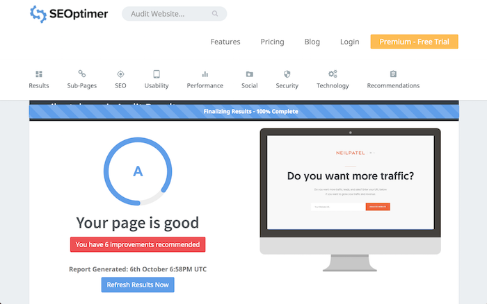 SEOptimizer free SEO tool