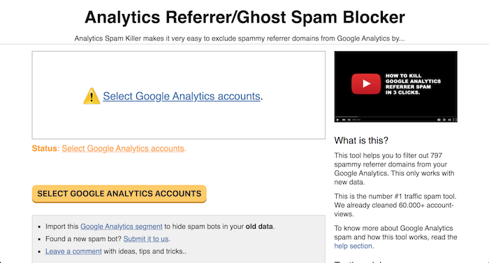 referrer spam killer free SEO tool 