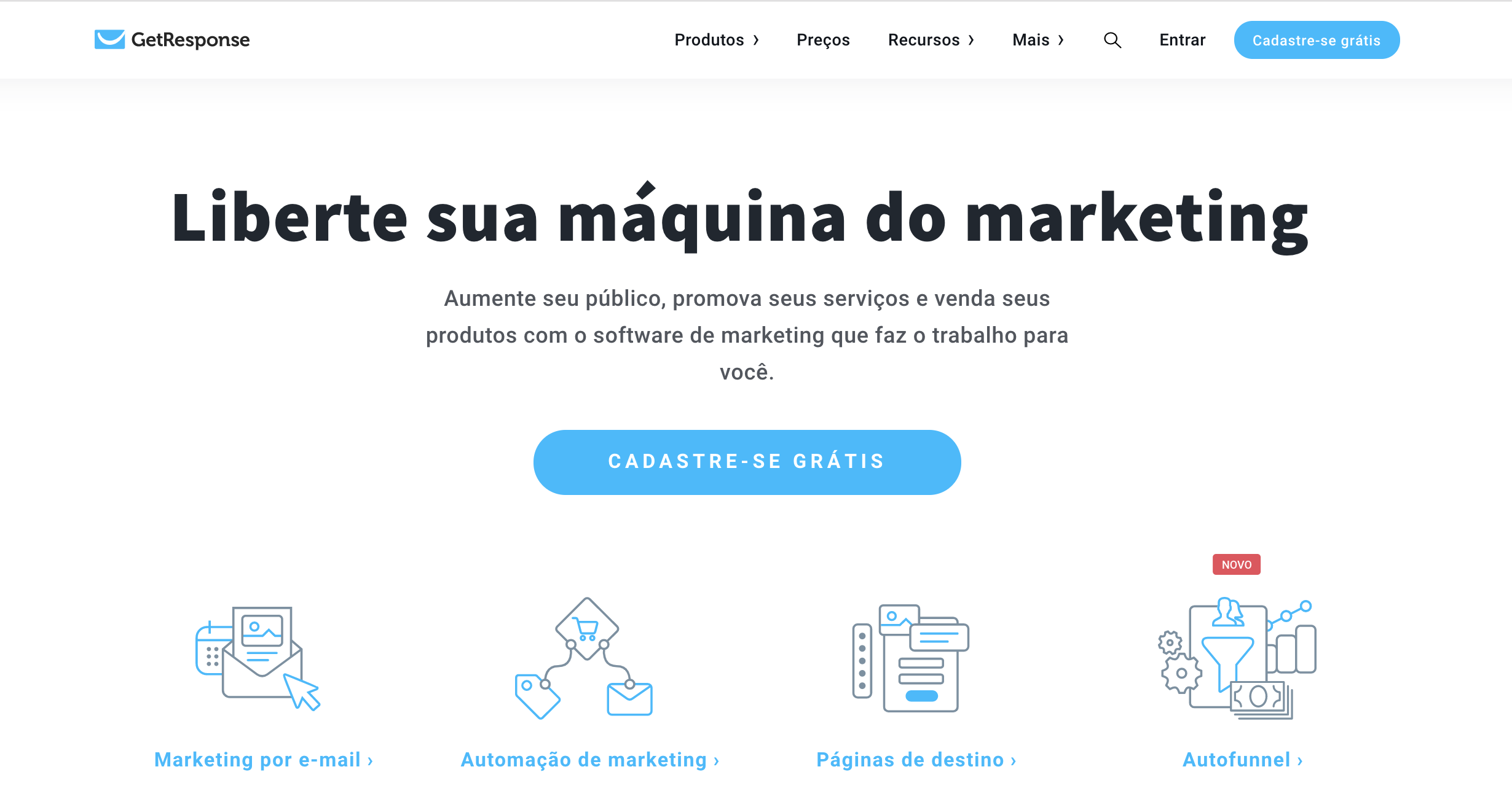 Get Response como exemplo de ferramenta de email marketing