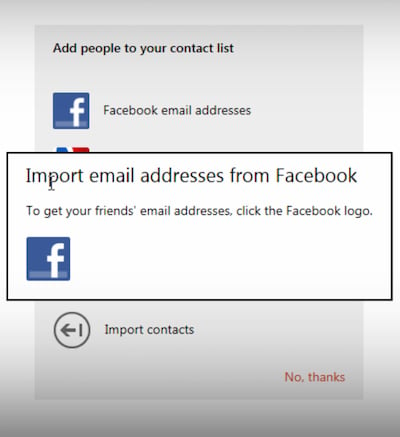 Import Facebook Email