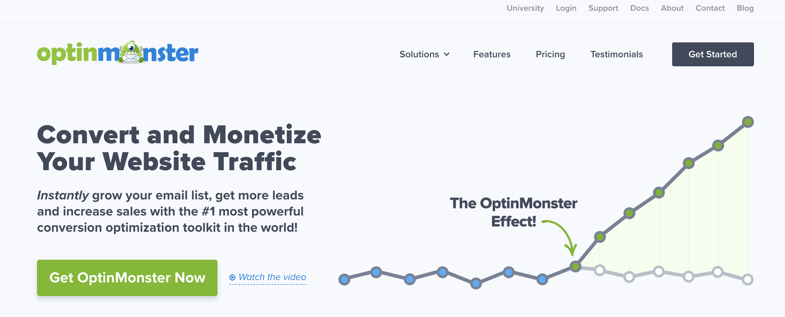 Optin Monster como exemplo de ferramenta de email marketing