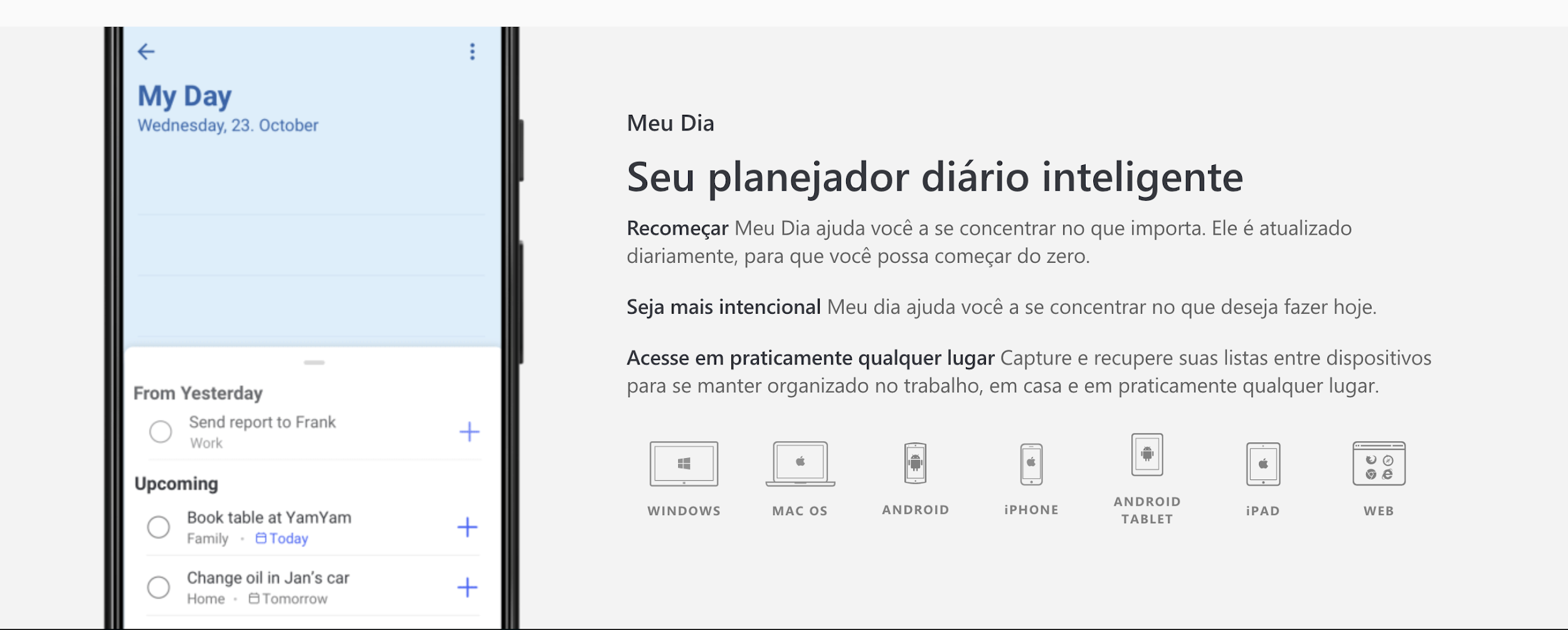 Wunderlist como exemplo de plataforma digitais 