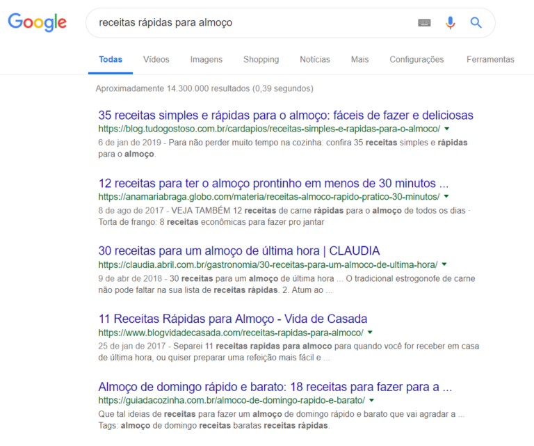 Principais sites de busca na internet