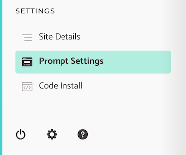 Promptsettings