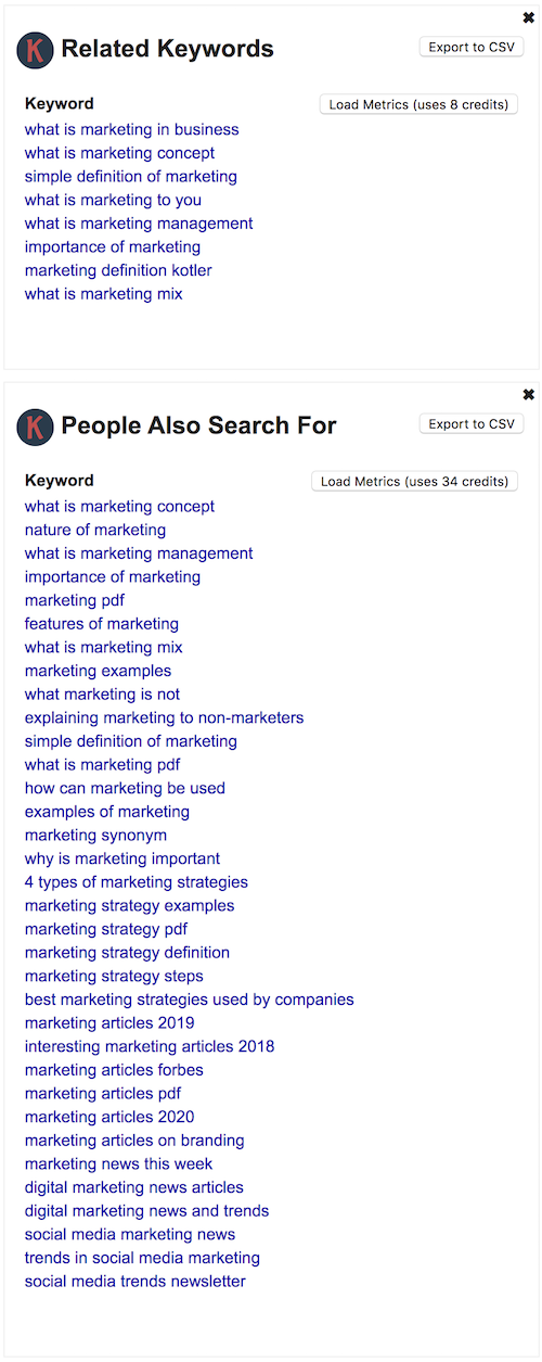 google keywords everywhere