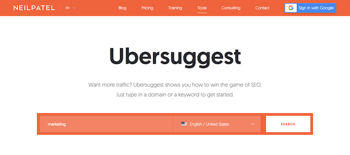 Ubersuggest