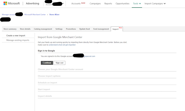 import google shopping campaign into microsoft bing shopping campaign