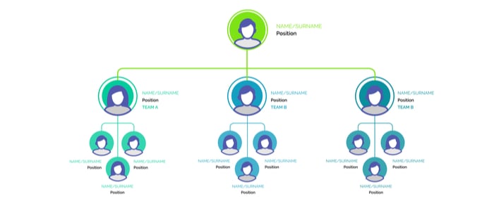 organizational chart to fix marketing siloing