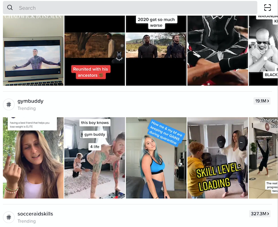 tiktok marketing for you page example