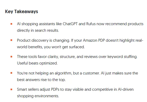 An example of key takeways.