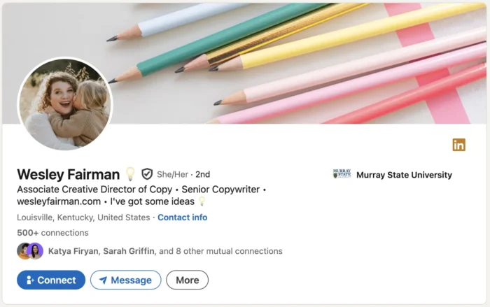 Wesley Fairman's Linkedin Page.
