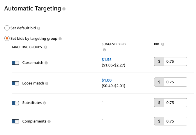 automatic targeting amazon ads
