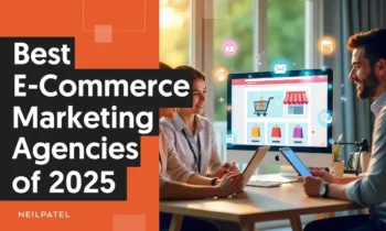 A graphic that says "Best E-commerce marketing agencies in 2025."