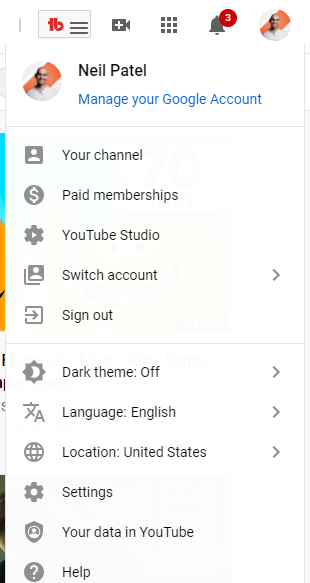 youtube analytics studio example