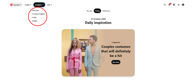 pinterest story pins how to see analytics