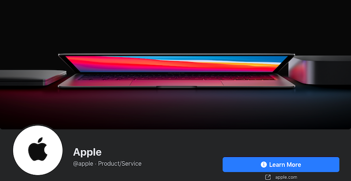 Apple Úžasná titulní fotka na Facebooku