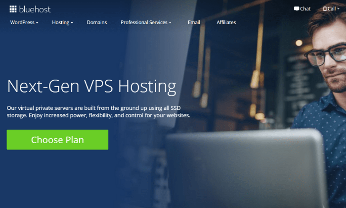 Hébergement VPS Bluehost