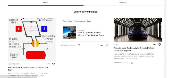 Google Keen Curated Content Example