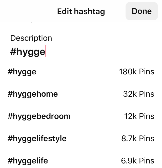 Pinterest Top Hasthtags