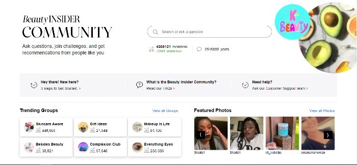 بازاریابی مراقبت از پوست Sephora beauty insider community