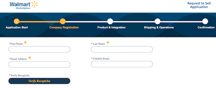 Walmart Marketplace Registration Form