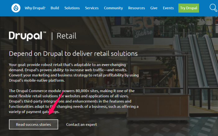  drupal case research study example for retail
