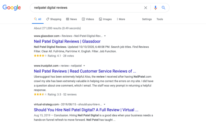 Neilpatel Digital Reviews   Google Search