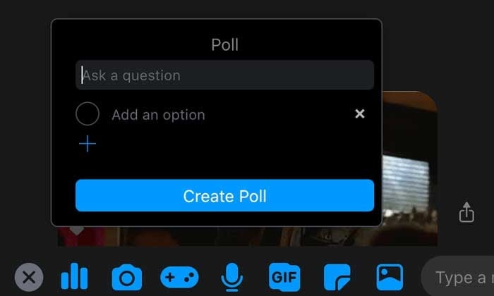 set up a poll on facebook messenger