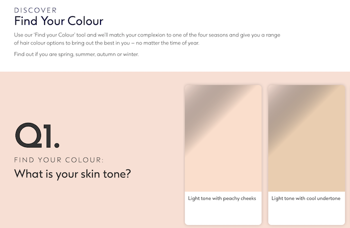 Interactive Tools To Increase Sales Hair Color Quiz