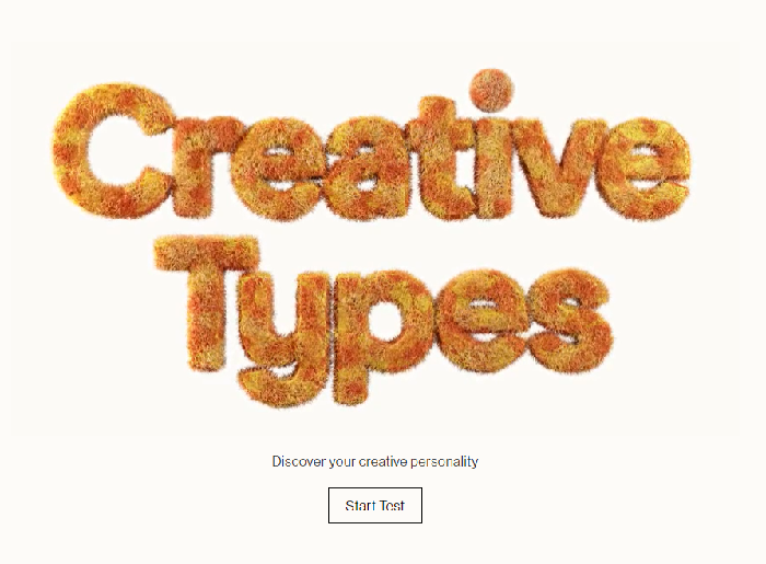  My Creative Type microsite web page