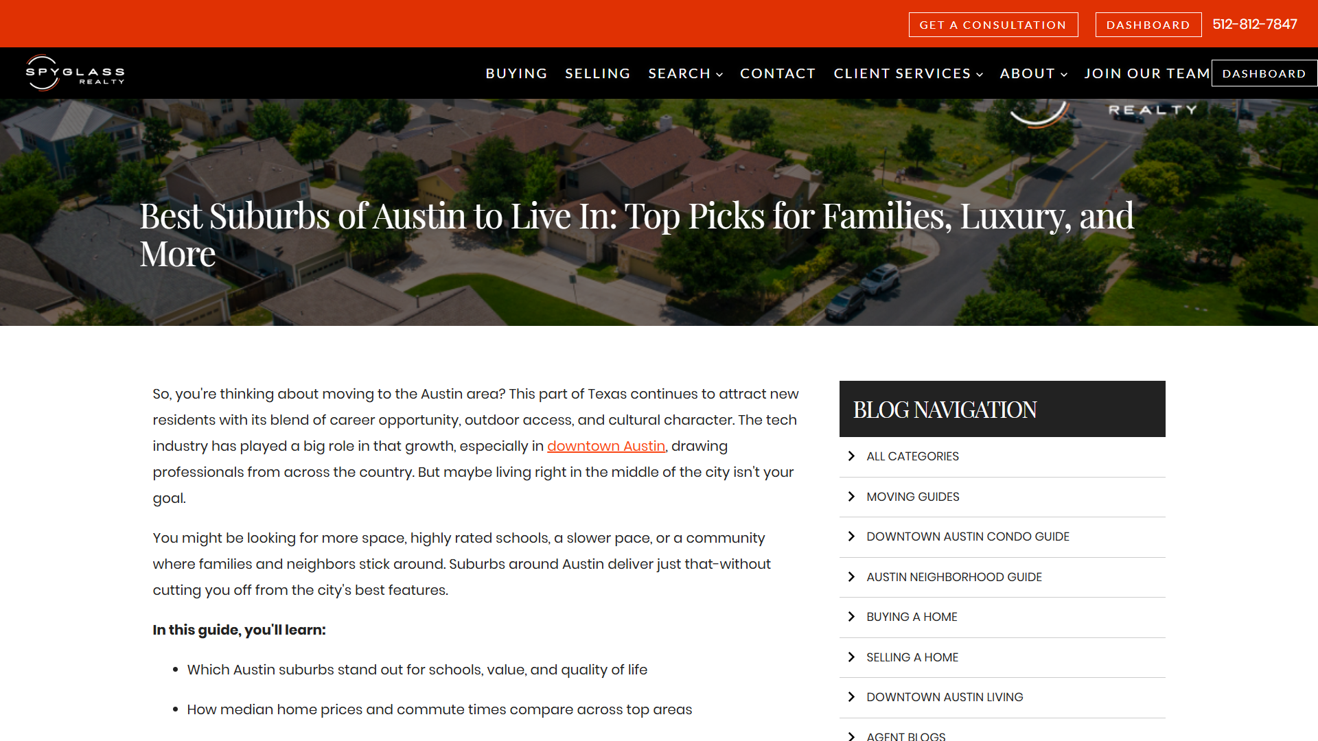 Article about the best suburbs of Austin to live in.