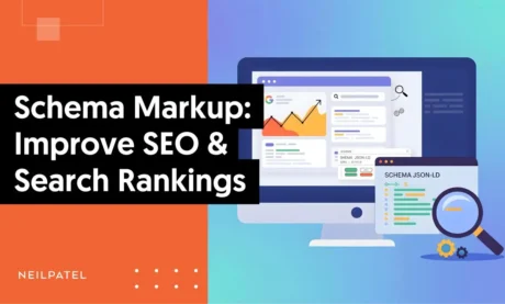 A graphic that says Schema Markup: Improve SEO and Search Rankings