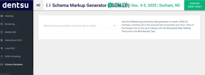 Dentsu's Schema Markup Generator.