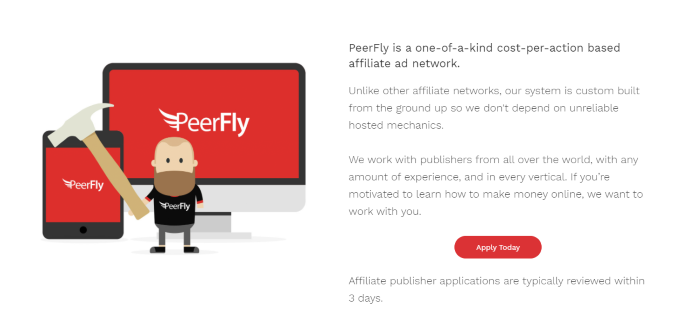 Meilleurs réseaux d'affiliation Peerfly