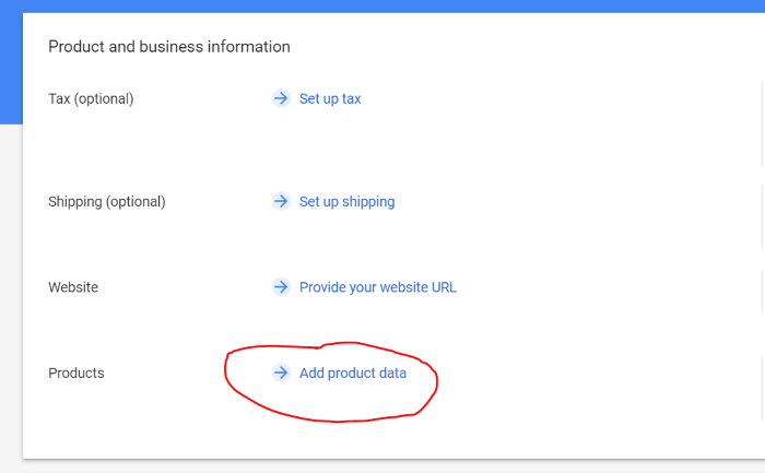 Add Product Data Merchant Center Google Lens