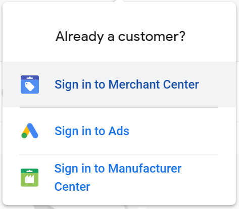 sign into merchant center google lens