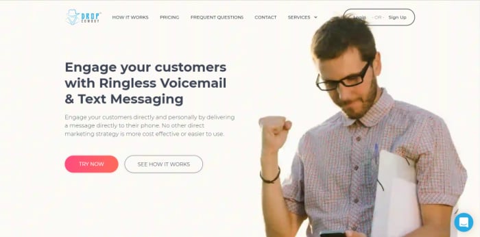 Drop Cowboy  provides ringless voicemail services.