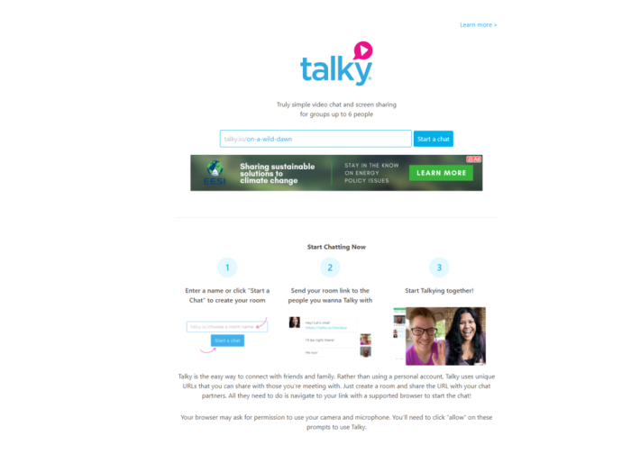 Google Hangouts On Air Alternative Talky.io 