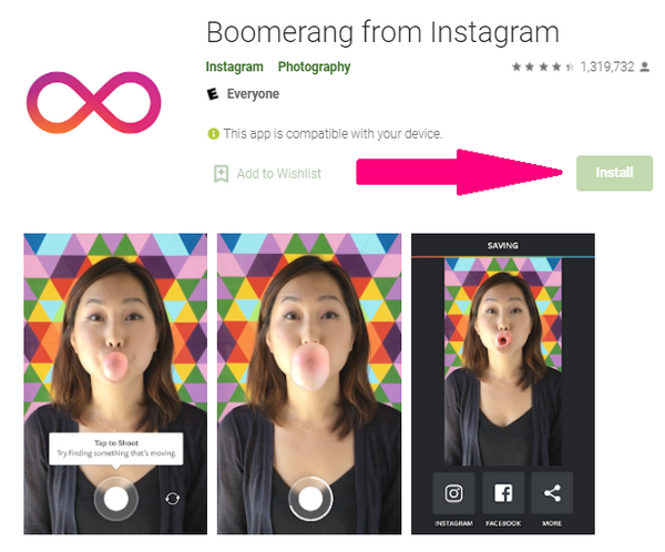 How to install the Boomerang app.