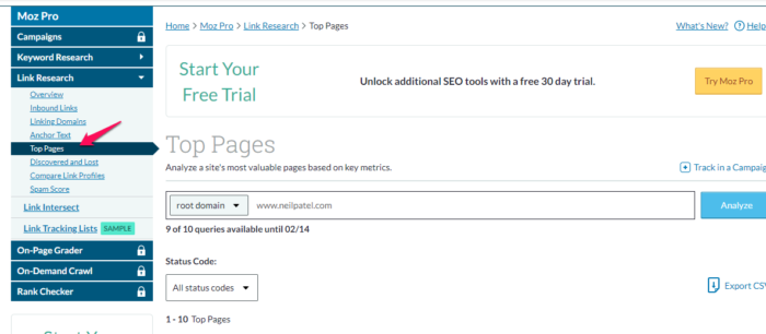 Advanced Seo Find Top Link Pages