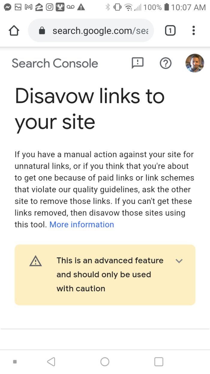  disavow links to eliminate details from google