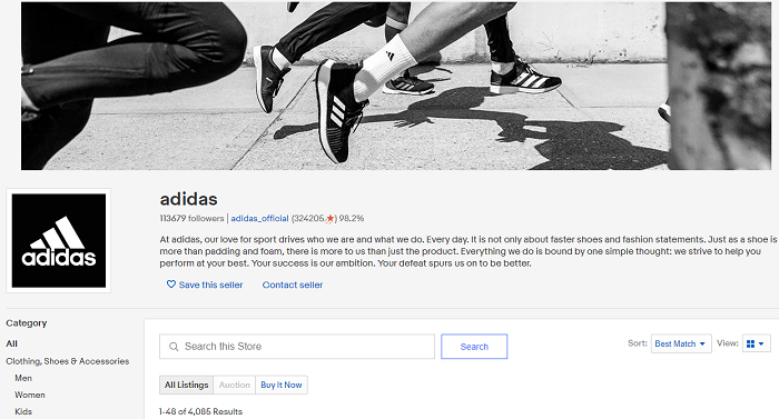 ebay official adidas