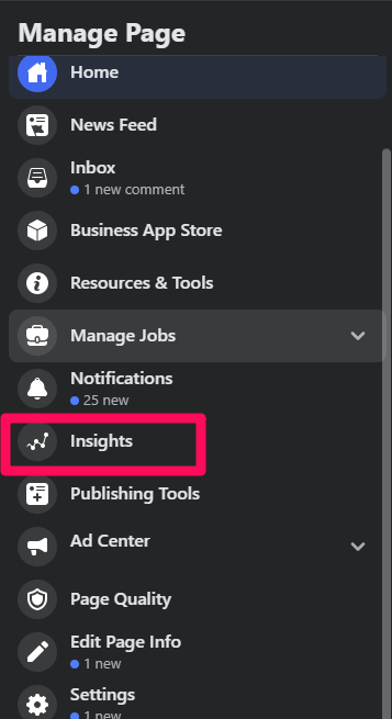 Facebook Organic Reach View Insights