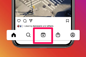 instagram reels button