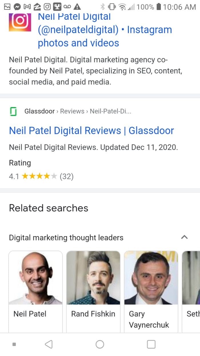  get rid of info from Google neil patel