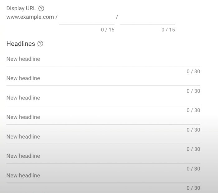 Responsive Search Ads - Create Your Headlines