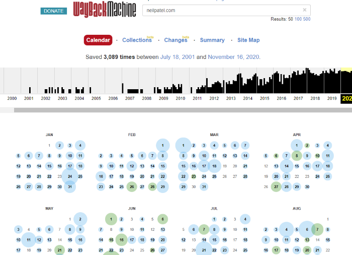  wayback maker google cache exa example.