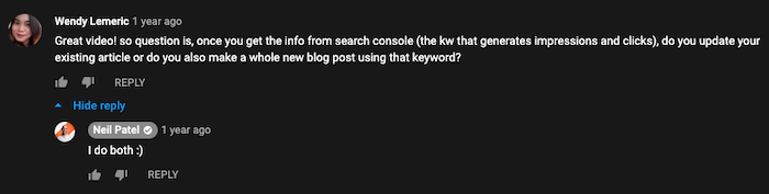 use youtube comments to find blog post ideas